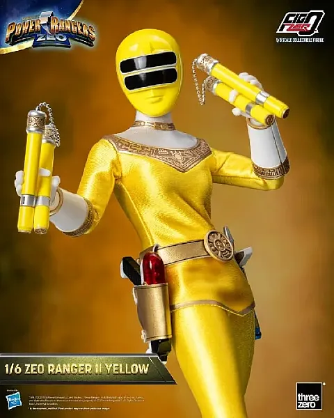 POWER RANGERS ZEO FIGZERO ACTION FIGURE 1/6 RANGER II YELLOW 30 CM